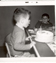 Larry's 5th birthday with Mark Sinkoff in background, 1960